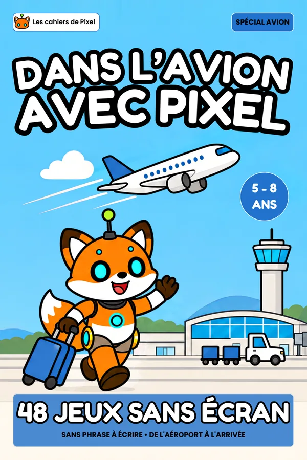 Couverture du cahier Dans l'avion avec Pixel